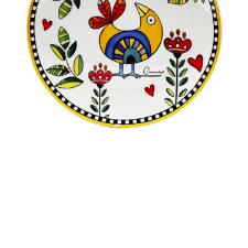 Jogo de pratos em porcelana Egan Cocorido 19cm 6 peas amarelo