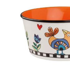 Bowl em new bone china Imeltron Cocorico 460ml laranja