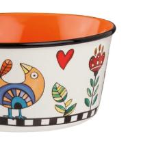 Bowl em new bone china Imeltron Cocorico 460ml laranja