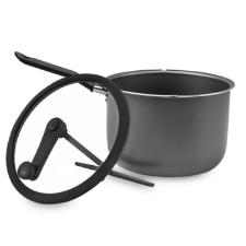 Pipoqueira com tampa de vidro e misturador Brinox Ceramic Life Pic Poc 5,5 litros cinza