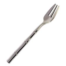 Jogo de garfos para bolo em ao inox Fracalanza Steel Wood 6 peas cinza