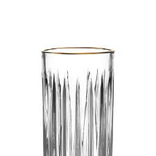 Jogo de copos L'Hermitage Soho 6 pe�as Cristal Ecol�gico 390ml, borda dourada, design moderno premium