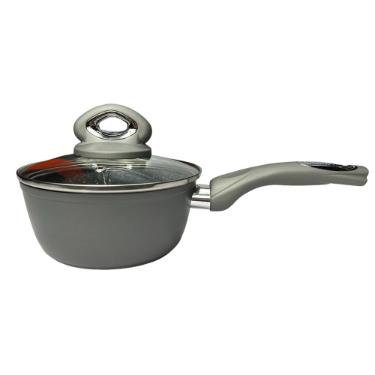 Panela em alumnio e tampa Bialetti Petravera Plus 16cm cinza