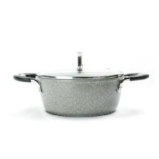 Caarola em alumnio e tampa Bialetti Petravera Plus 20cm cinza