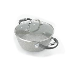 Caarola em alumnio e tampa Bialetti Petravera Plus 20cm cinza