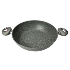 Panela Wok em alumnio com tampa Bialetti Petravera Plus 28cm cinza