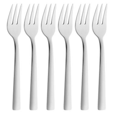 Jogo com 6 Garfos para Sobremesa Zwilling Dinner em A�o Inoxid�vel para Mesa Elegante