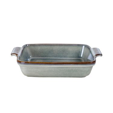 Travessa retangular em cermica L'Hermitage Jade 680ml verde