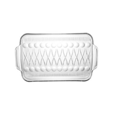 Travessa cristal ecolgica L'Hermitage Tattile 33,6X20cm incolor