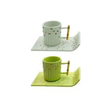 Jogo de Caf em New Bone China L'Hermitage Yume 70ml 8 Peas