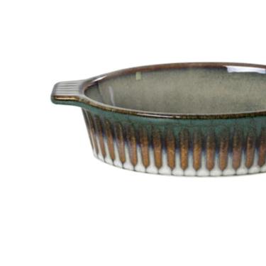 Travessa oval em cermica com ala L'Hermitage Mist 24x14x5,2cm 700ml verde