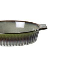 Travessa oval em cermica com ala L'Hermitage Mist 1,4 litro verde
