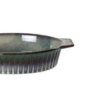 Travessa oval em cermica com ala L'Hermitage Mist 1,95 litro verde