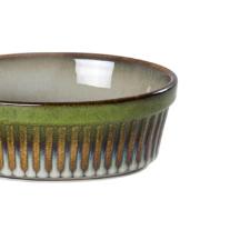 Travessa oval em cermica L'Hermitage Mist 550ml verde