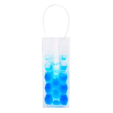 Sacola trmica para garrafa de vinho Kenya 25x9x9cm azul