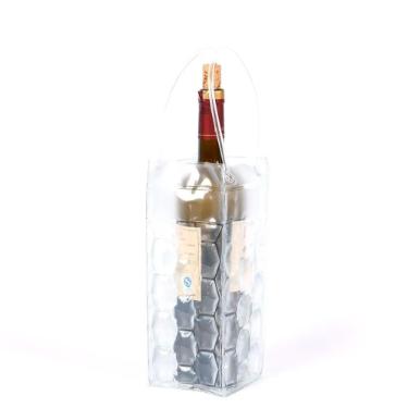 Sacola trmica para garrafa de vinho Kenya 25x9x9cm transparente