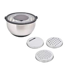 Jogo de Bowl e Ralador em ao inox prtico Kenya 5 peas