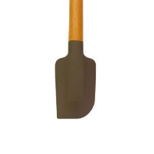 Esptula po duro em silicone com cabo de madeira Kenya 31cm cinza