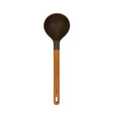 Concha de silicone com cabo de madeira Kenya 30cm cinza