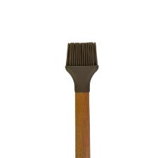 Pincel de silicone com cabo de madeira Kenya 27cm cinza