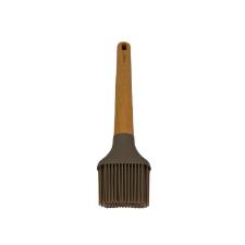 Pincel de silicone com cabo de madeira Kenya 27cm cinza
