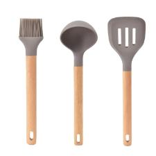 Jogo de utenslios em silicone Kenya 6 peas cinza