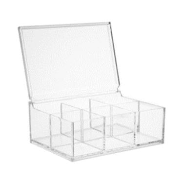 Caixa organizadora retangular em acrlico Kenya 23,3x16,8cm