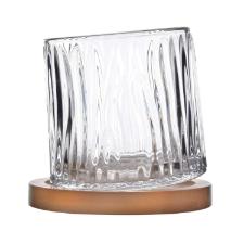 Copo para whisky em vidro com base de bambu Kenya 300ml