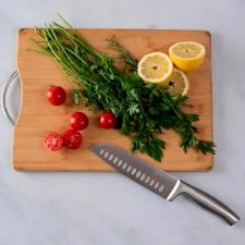 Faca Santoku Ao Inox 24cm Kenya Prata