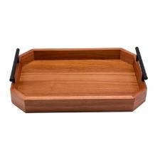 Bandeja em accia com toque rstico Kenya 7,7x24,5x36cm