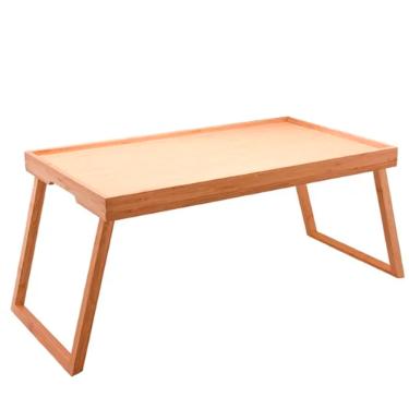 Bandeja para caf da manh com p em bambu Kenya 26x53x30cm