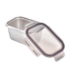 Pote Retangular em Ao Inox 1 Litro Kenya