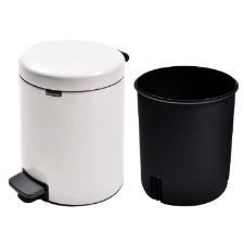 Lixeira em ao inox Brabantia New Icon 12 litros branca