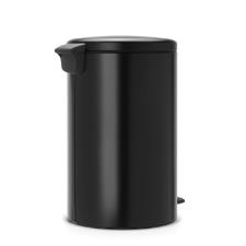 Lixeira em ao inox Brabantia New Icon 12 litros preta