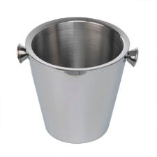 Balde para champanhe Fracalanza Freddo 3,8 Litros: Ao inox com parede dupla para gelo por horas