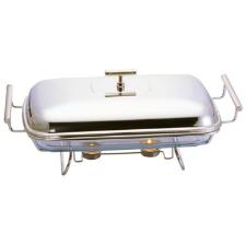 Rechaud retangular com tampa em ao inox Fracalanza Chambord 1,5 litro: Elegncia e praticidade para servir