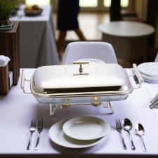 Rechaud retangular com tampa em ao inox Fracalanza Chambord 2 litros: Elegncia e praticidade para servir