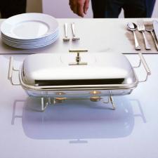 Rechaud em ao inox com tampa Fracalanza Chambord 3 litros: Elegncia e versatilidade para servir