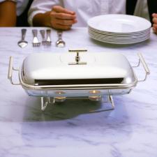 Rechaud em ao inox com tampa Fracalanza Chambord 3 litros: Elegncia e versatilidade para servir