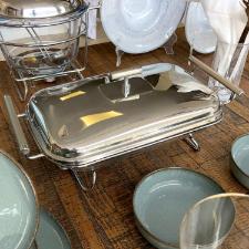 Rechaud em ao inox com tampa Fracalanza Chambord 3 litros: Elegncia e versatilidade para servir