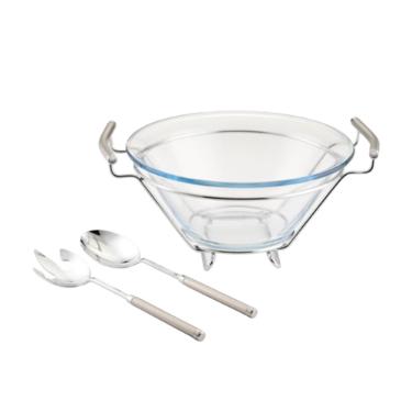 Jogo para salada com talheres Fracalanza Chambord 3,7 litros: Elegncia e praticidade para sua mesa