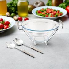 Jogo para salada com talheres Fracalanza Chambord 3,7 litros: Elegncia e praticidade para sua mesa