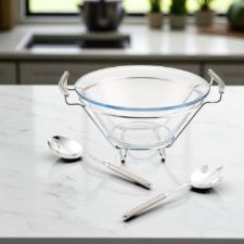 Jogo para salada com talheres Fracalanza Chambord 3,7 litros: Elegncia e praticidade para sua mesa