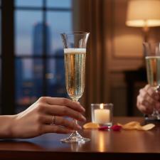 Jogo de Taas para Champanhe Bohemia Angela 190ml: Elevando Seus Brindes a uma Experincia Inesquecvel de Cristal