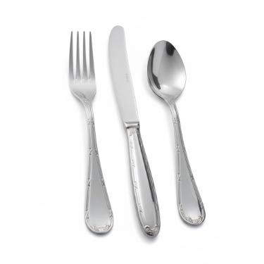 Faqueiro Fracalanza Croise 101 Peas Ao Inox Com Estojo Madeira para 12 Pessoas Mesa Fina