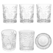 Jogo de copos baixos em cristal Wolff Palm Tree 6 copos 340ml para �gua, drinks e sucos