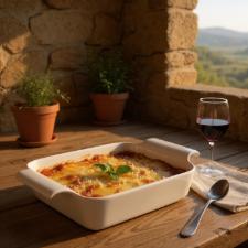 Travessa Refratria Porcelana Oxford Fall Retangular 1,1 L: Lasanha