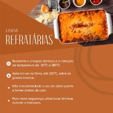 Travessa Refratria Porcelana Oxford Fall Retangular 1,1 L: Lasanha