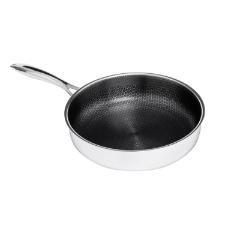 Frigideira Reta em Ao Inox 28cm com Tampa Oxford CookingPro Hive