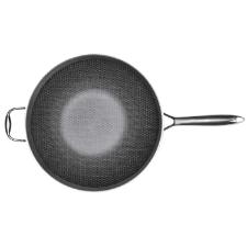 Panela Wok em Ao com Alas Inox 34cm com Tampa Oxford CookingPro Hive